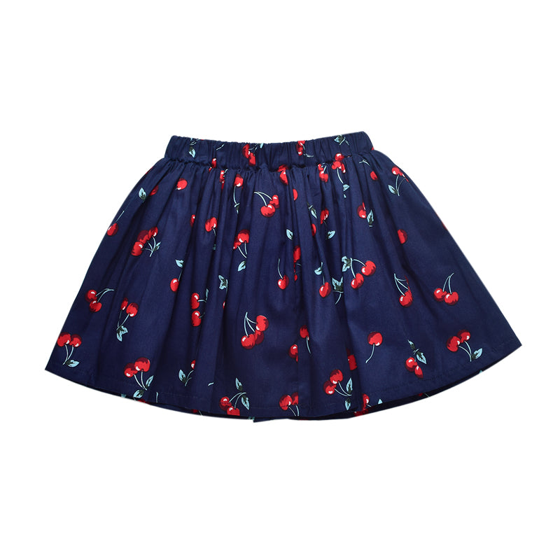 Girl's Cherry Printed Skirt - Stylus Kids