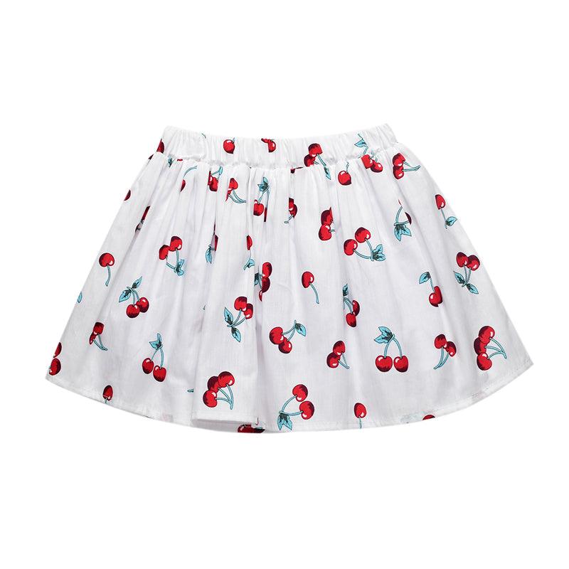 Girl's Cherry Printed Skirt - Stylus Kids