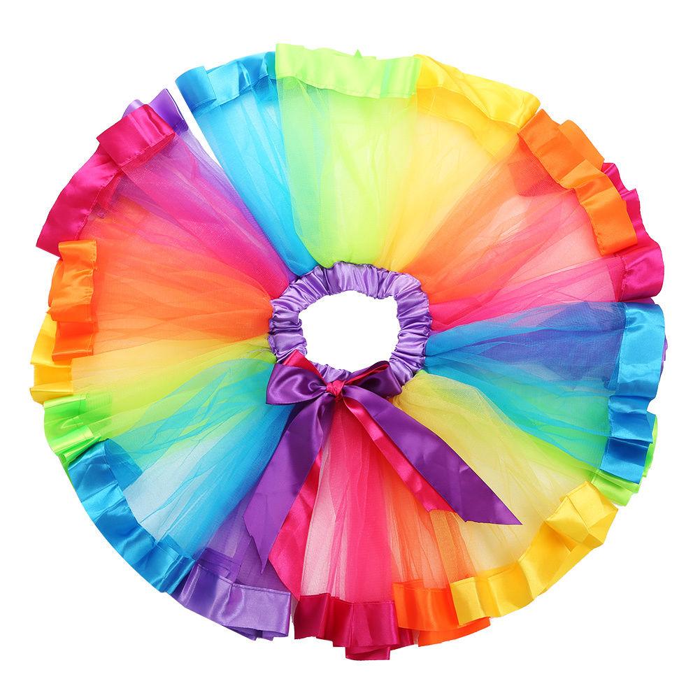 Girl's Colorful Rainbow Tutu Skirt - Stylus Kids
