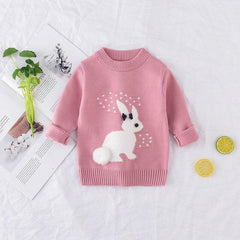 Rabbit Patterned Sweater for Baby Girls - Stylus Kids
