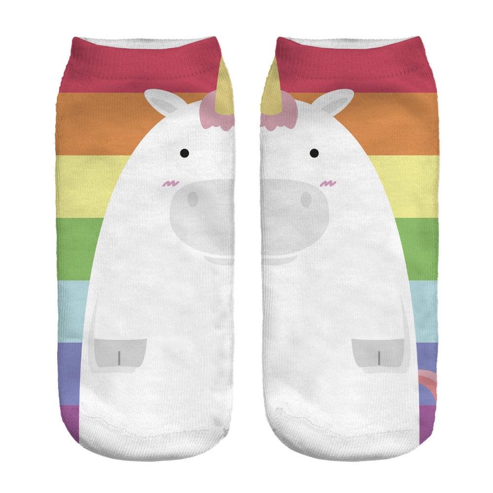 Cute Unicorn Printed Short Socks - Stylus Kids