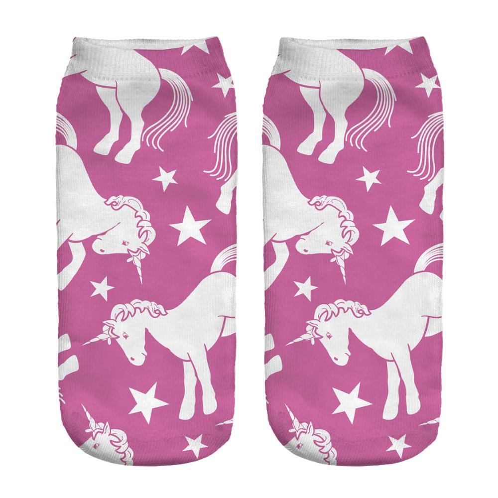 Cute Unicorn Printed Short Socks - Stylus Kids