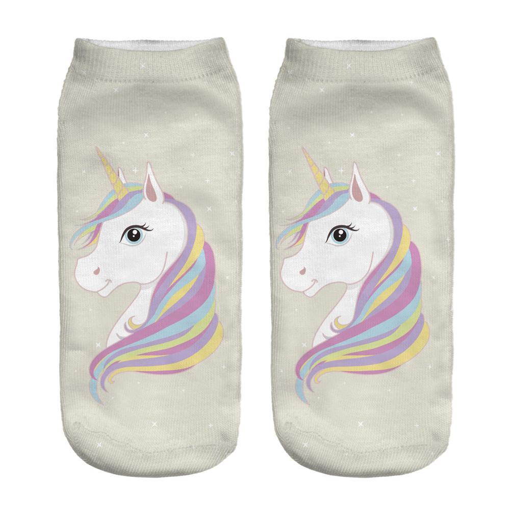 Cute Unicorn Printed Short Socks - Stylus Kids