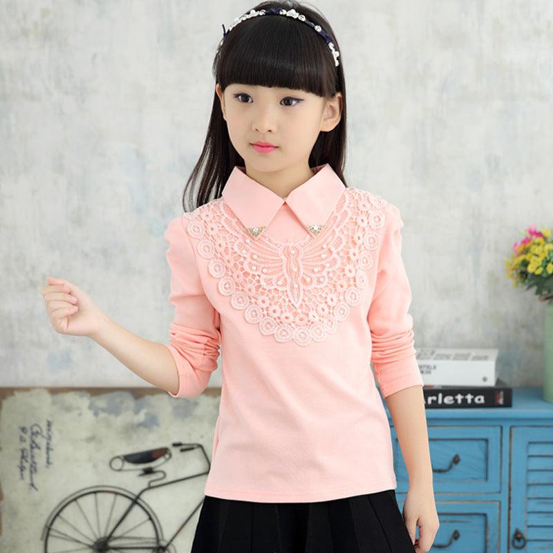 Fashion Girl's Lace School Blouses - Stylus Kids