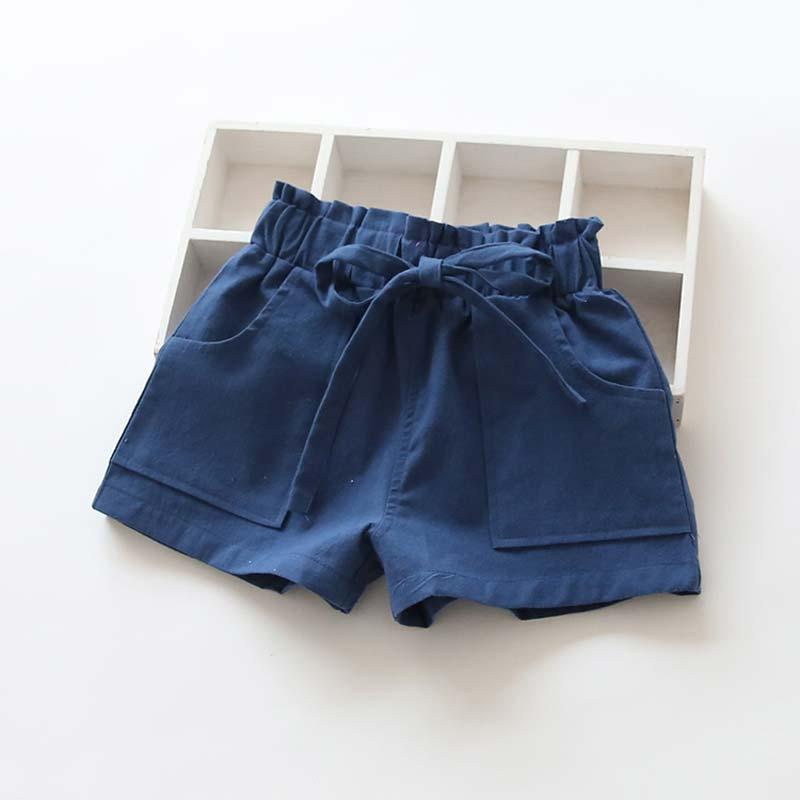 Girl's Cotton Shorts With Bow - Stylus Kids