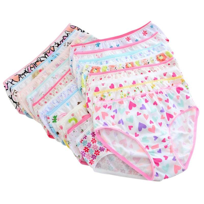 Set of 6 Cotton Girls' Short Briefs - Stylus Kids