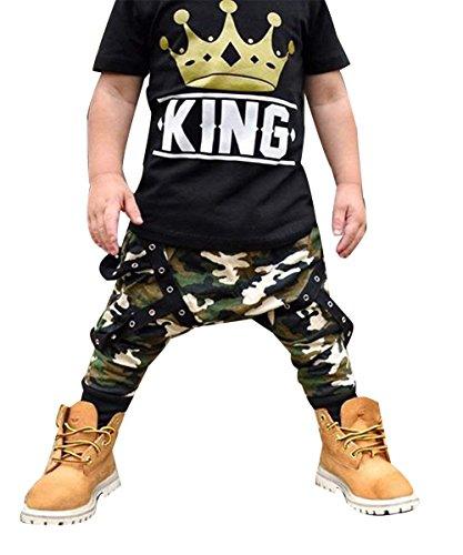 Printed T-Shirt and Camouflage Pants - Stylus Kids