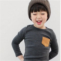 Boy's Solid Top with Pocket - Stylus Kids