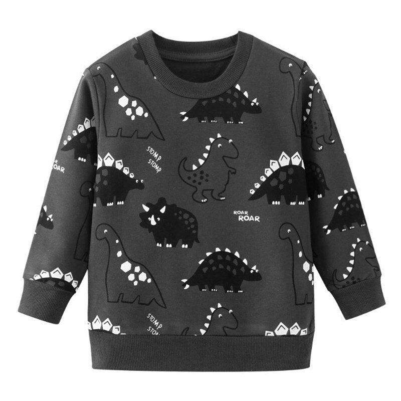 Boy's Dinosaur Printed Sweatshirt - Stylus Kids