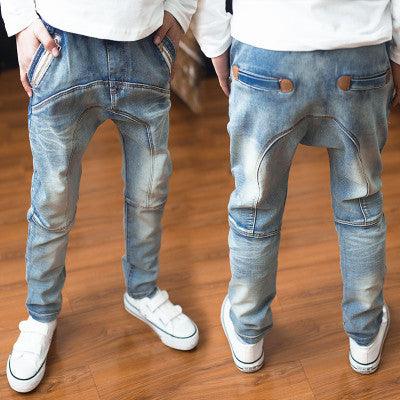 Fashion Elastic Blue Boy's Jeans - Stylus Kids