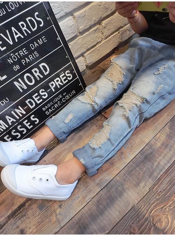 Sharp Boy's Ripped Loose Jeans - Stylus Kids