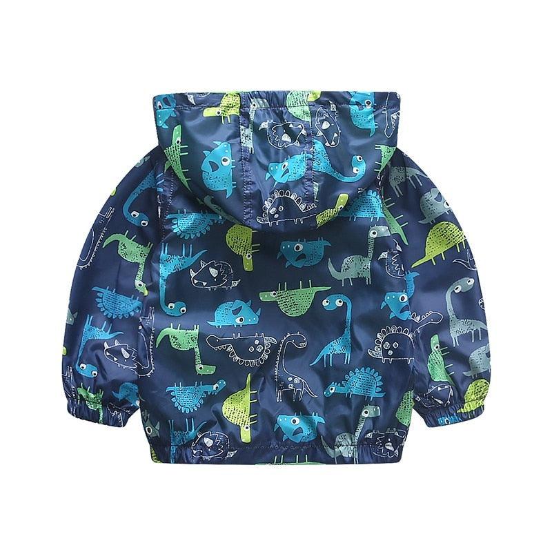 Waterproof Dinosaur Printed Jacket for Boys - Stylus Kids