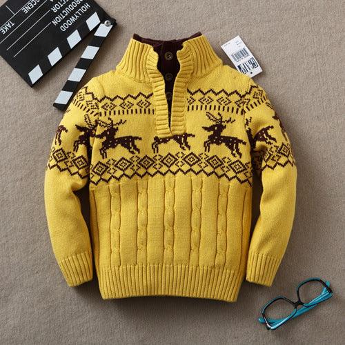 Fashion Warm Turtleneck Cotton Boy's Sweater - Stylus Kids