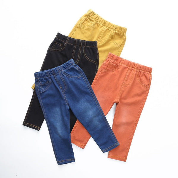 Boy's Bright Cotton Pants with Elastic Waist - Stylus Kids