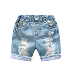 Boy's Holes Jeans Shorts - Stylus Kids