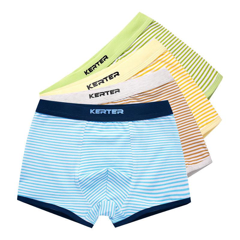 Boy's Soft Organic Striped Cotton Panties - Stylus Kids