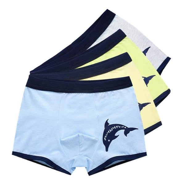 Fashion Whale Print Cotton Panties for Boys - Stylus Kids