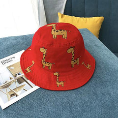 Cartoon Giraffe Printed Sun Hat for Kids - Stylus Kids