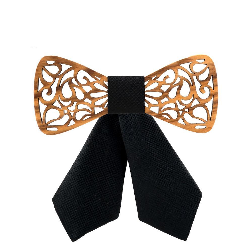Girl's Carved Wooden Bow Tie - Stylus Kids