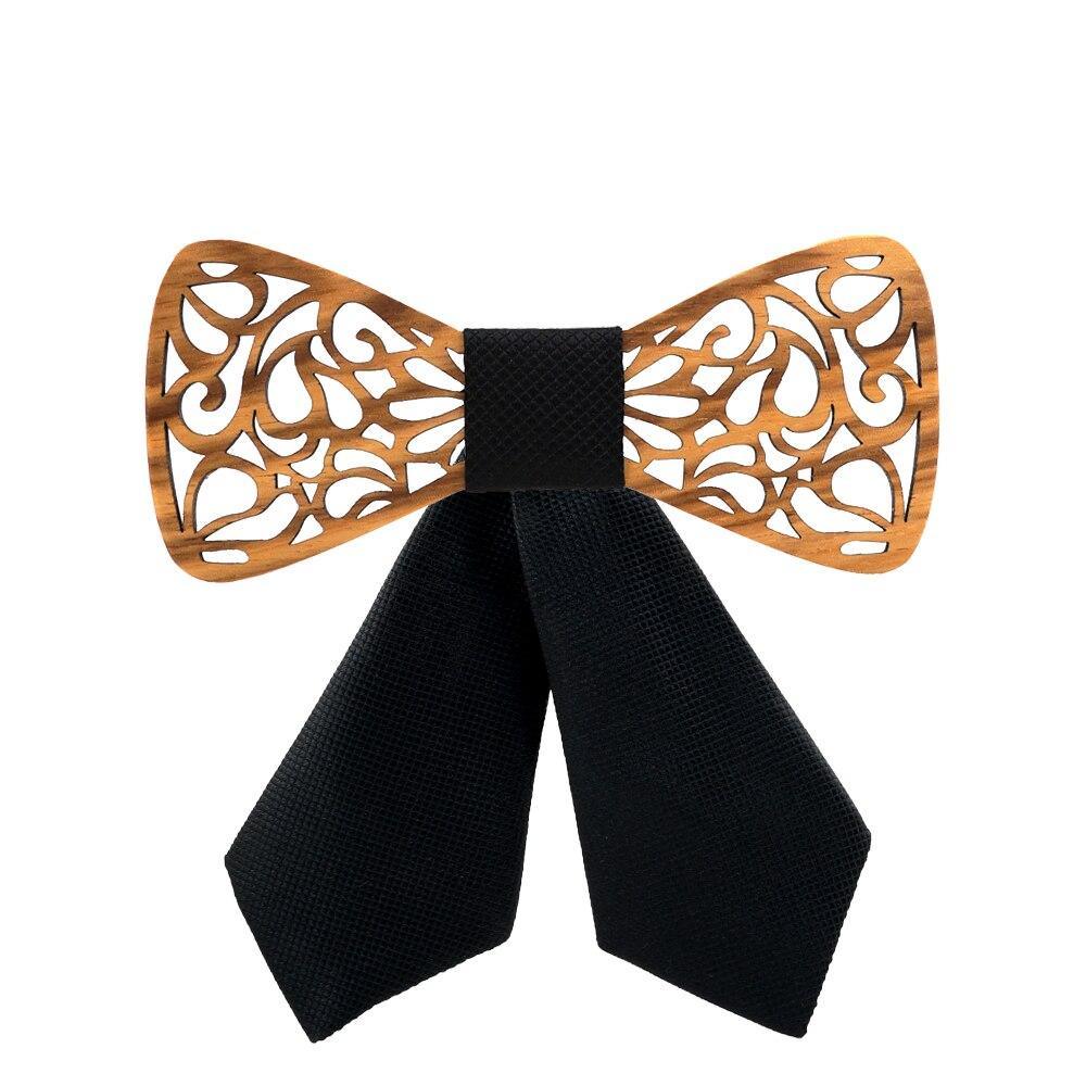 Girl's Carved Wooden Bow Tie - Stylus Kids