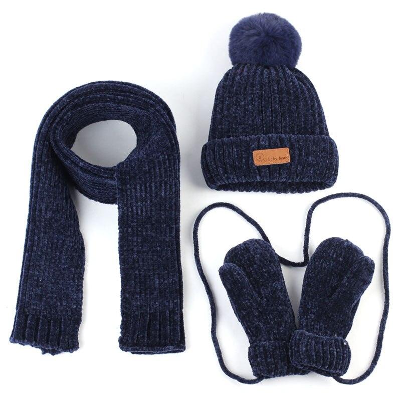 Kid's Knitted Beanie, Scarf and Gloves Set - Stylus Kids