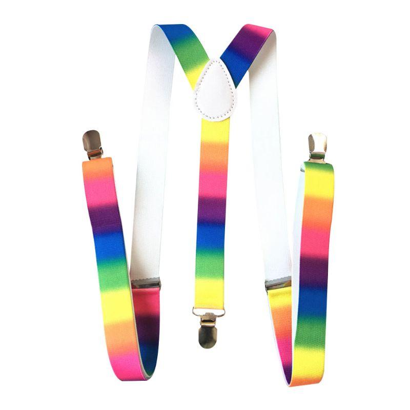 Rainbow Printed Adjustable Suspender Belt - Stylus Kids