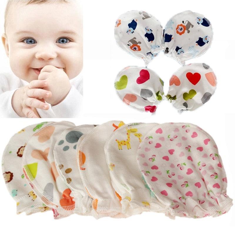 Soft Cotton Anti-Scratch Baby Mittens Set - Stylus Kids
