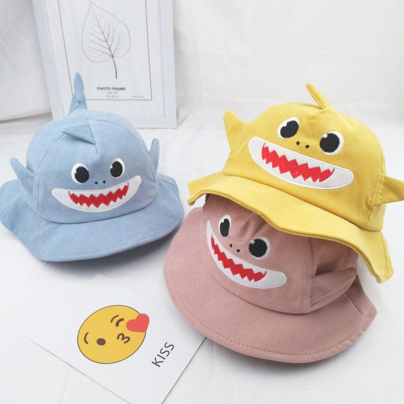 Kid's Cartoon Shark Style Cotton Bucket Hat - Stylus Kids