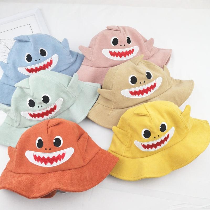 Kid's Cartoon Shark Style Cotton Bucket Hat - Stylus Kids