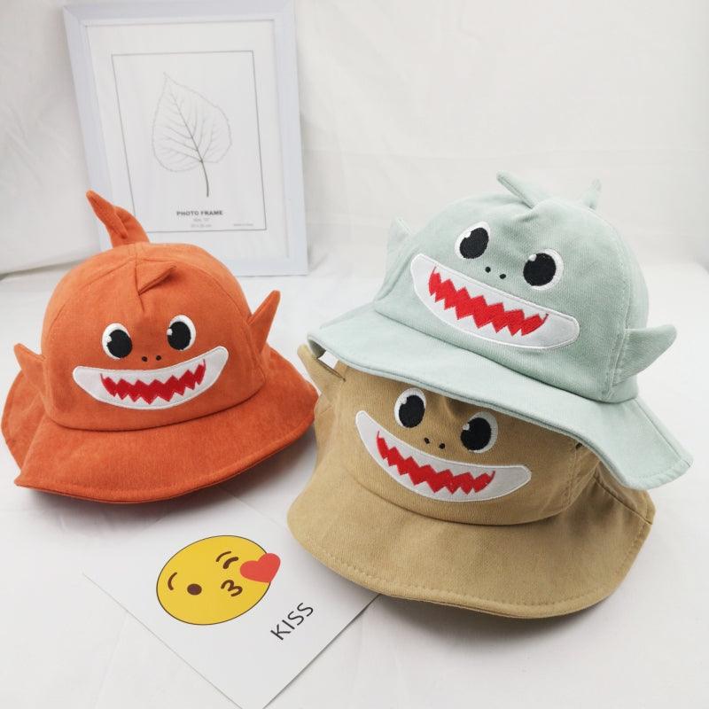 Kid's Cartoon Shark Style Cotton Bucket Hat - Stylus Kids