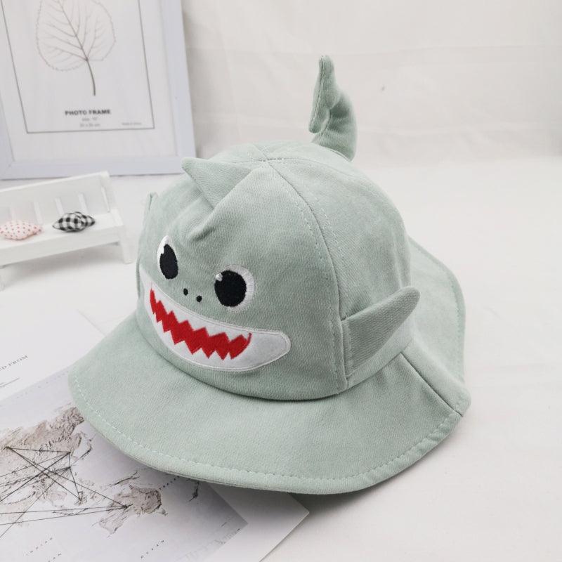 Kid's Cartoon Shark Style Cotton Bucket Hat - Stylus Kids