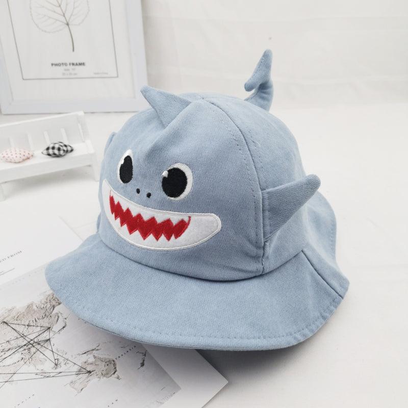 Kid's Cartoon Shark Style Cotton Bucket Hat - Stylus Kids